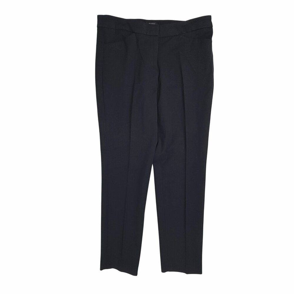 Halogen Women's Black Flat-Front Ankle Stretch Slacks Dress Pants Size 8